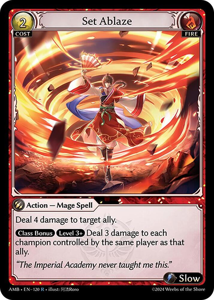 Set Ablaze - Mortal Ambition - 120 - - NM