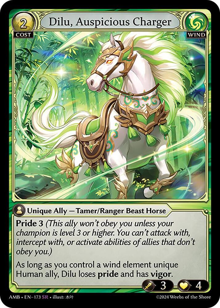 Dilu, Auspicious Charger - Mortal Ambition - 173 - - NM