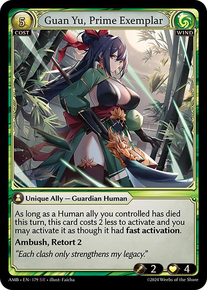 Guan Yu, Prime Exemplar - Mortal Ambition - 179 - - NM