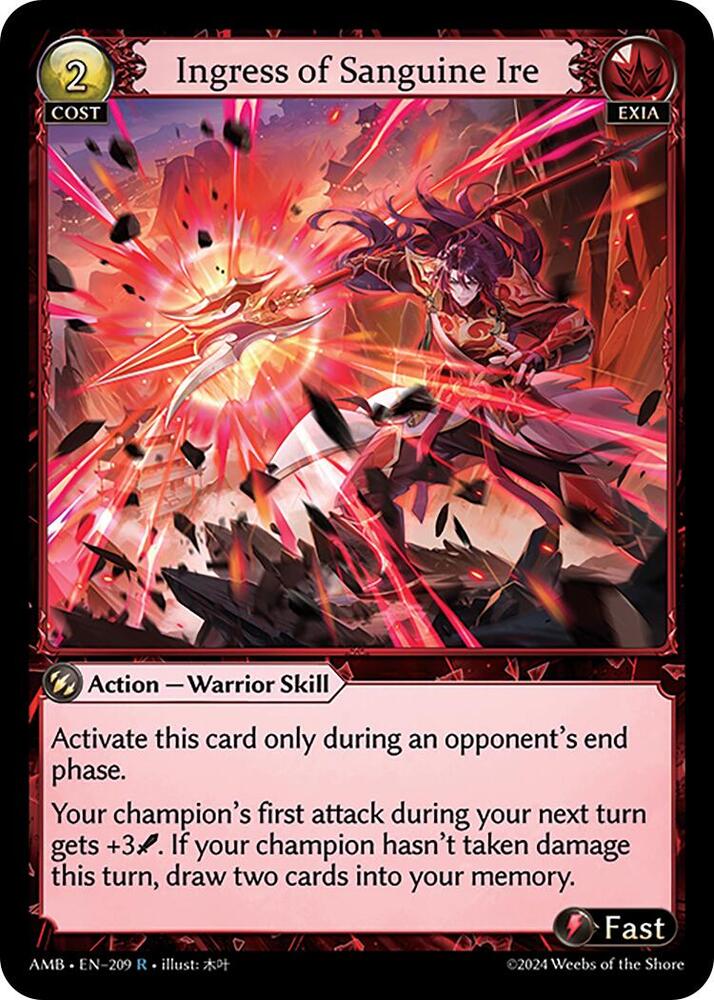 Ingress of Sanguine Ire - Mortal Ambition - 209 - - NM