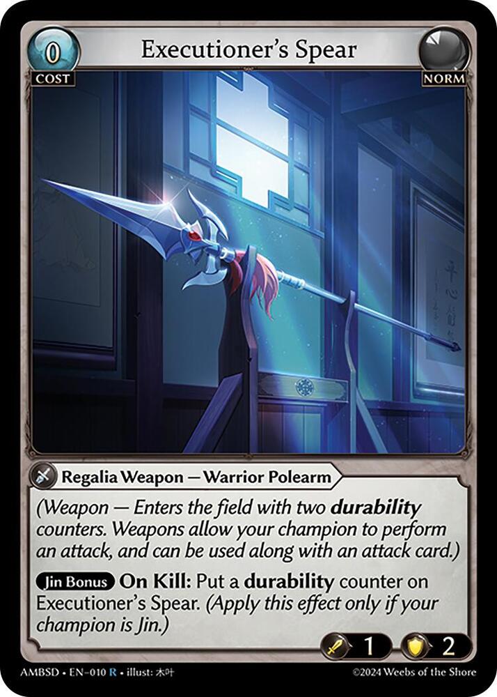 Executioner's Spear - Mortal Ambition Starter Decks - 010 - - NM