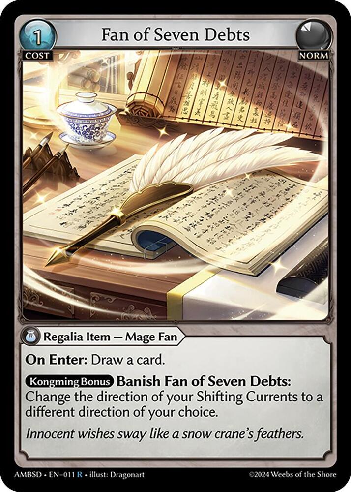 Fan of Seven Debts - Mortal Ambition Starter Decks - 011 - - NM