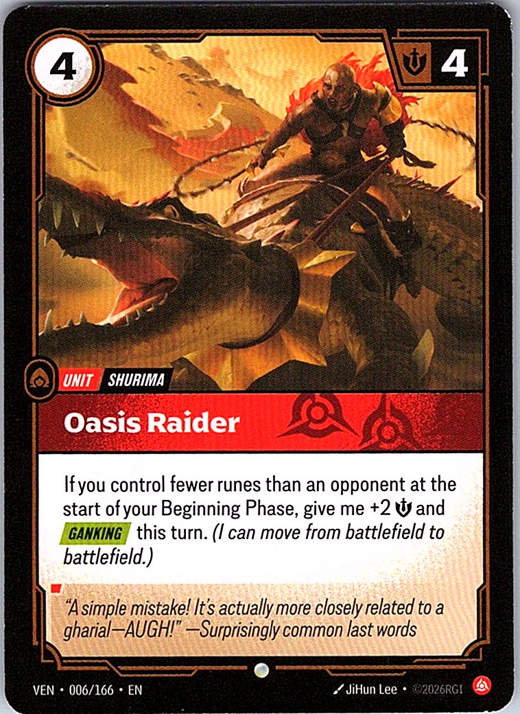 Oasis Raider - Vendetta - 006/166 - - NM