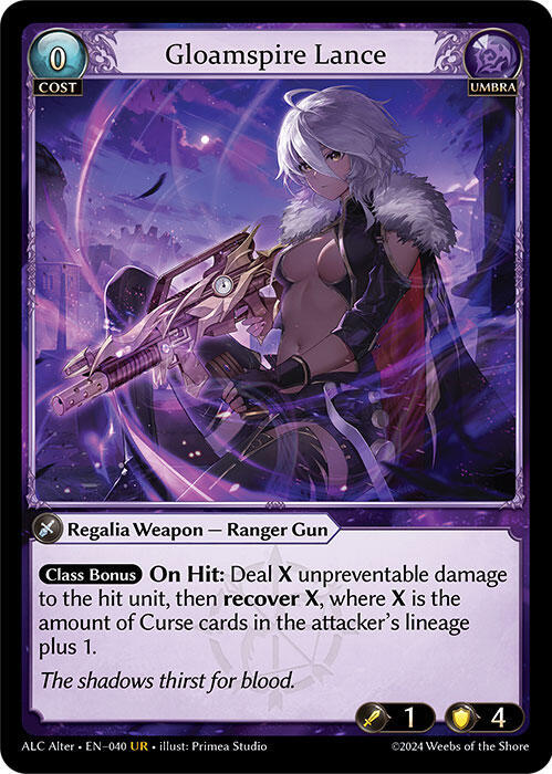 Gloamspire Lance - Alchemical Revolution Alter Edition - 040 - - NM