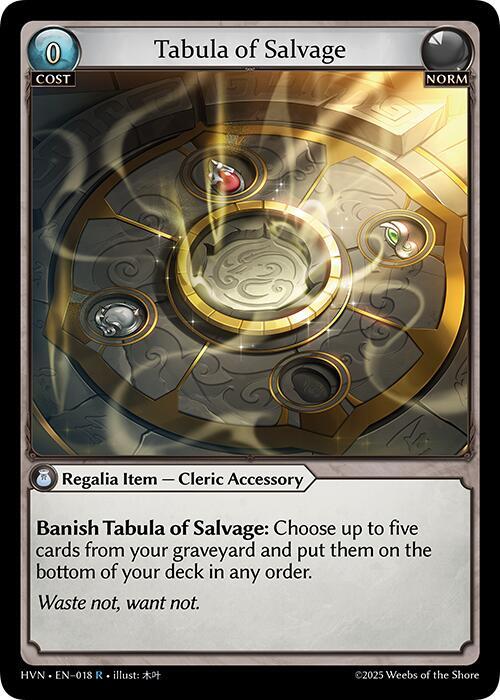 Tabula of Salvage - Abyssal Heaven - 018 - - NM
