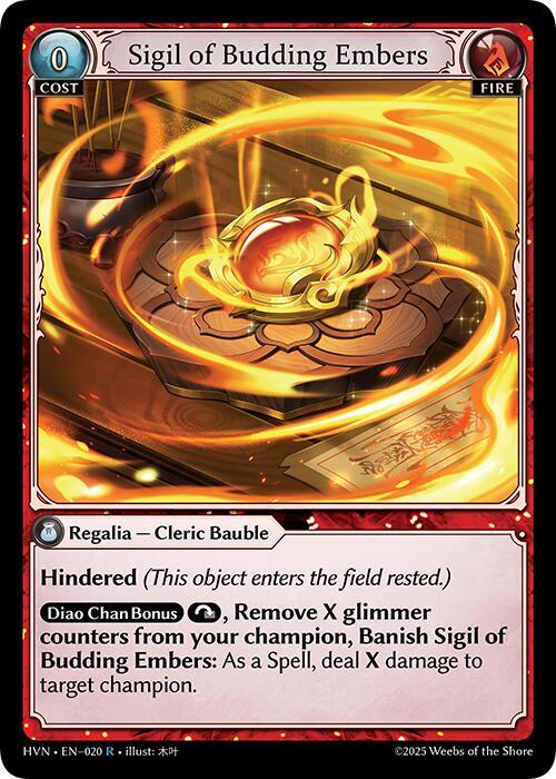 Sigil of Budding Embers - Abyssal Heaven - 020 - - NM