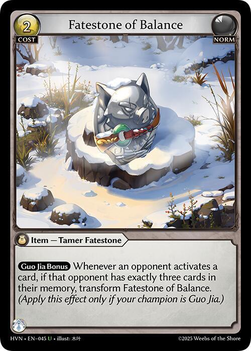 Fatestone of Balance // Woodland Shoats - Abyssal Heaven - 045 - Foil - NM
