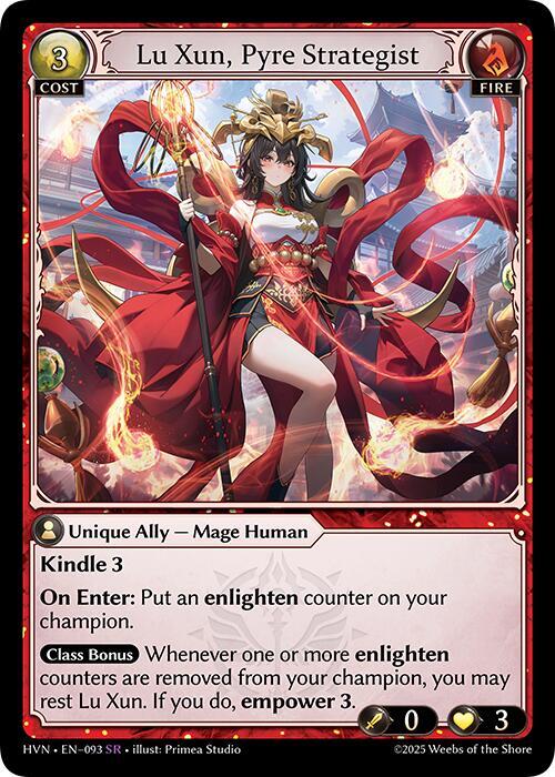 Lu Xun, Pyre Strategist - Abyssal Heaven - 093 - - NM
