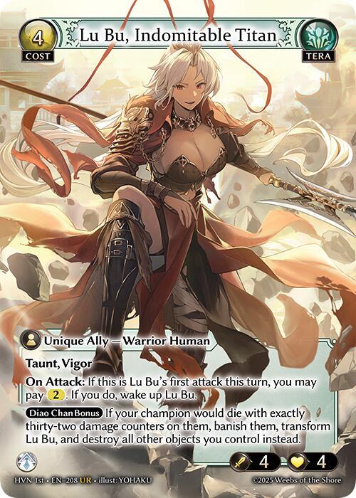 Lu Bu, Indomitable Titan // Lu Bu, Wrath Incarnate - Abyssal Heaven - 208 - - NM