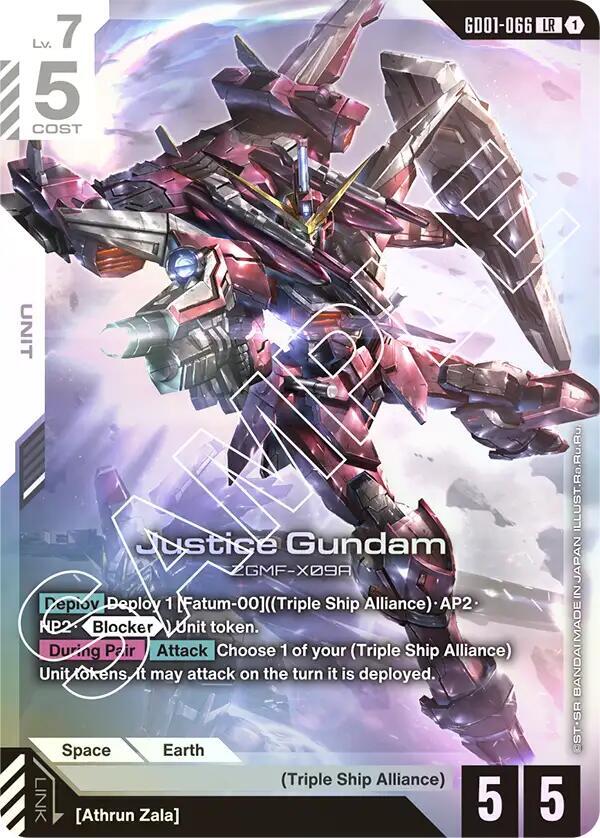 Justice Gundam - Newtype Rising - GD01-066 - Holo - NM