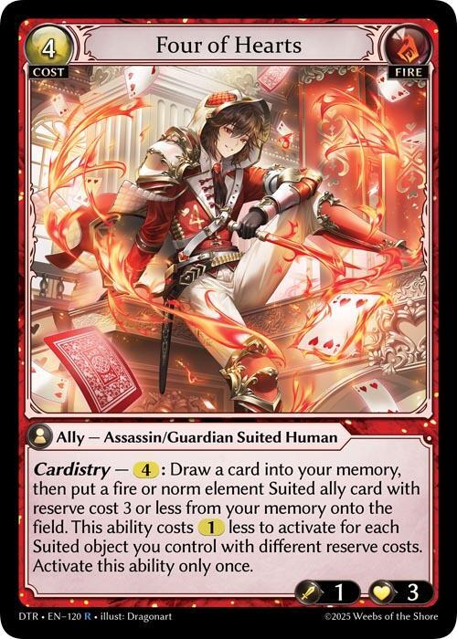 Four of Hearts - Distorted Reflections - 120 - - NM
