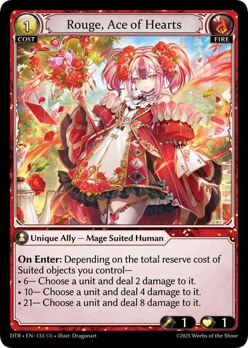 Rouge, Ace of Hearts - Distorted Reflections - 133 - - NM