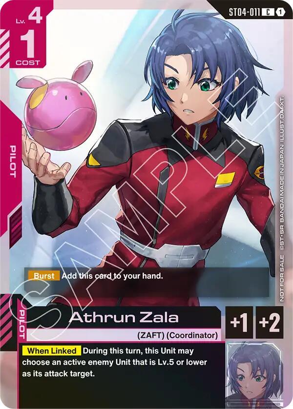 Athrun Zala Store Tournament Participant Pack 01 - Gundam Promotional Cards - ST04-011 - Holo - NM