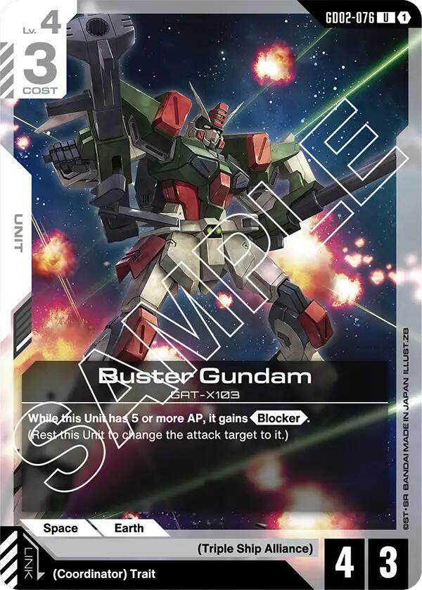 Buster Gundam - Dual Impact - GD02-076 - NM