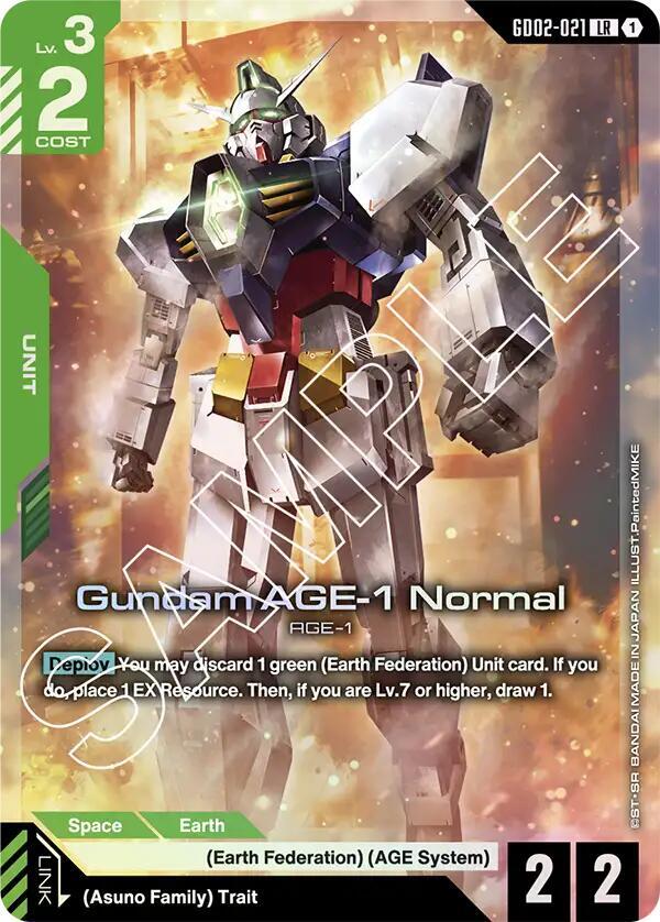 Gundam AGE 1 Normal - Dual Impact - GD02-021 - Holo - NM