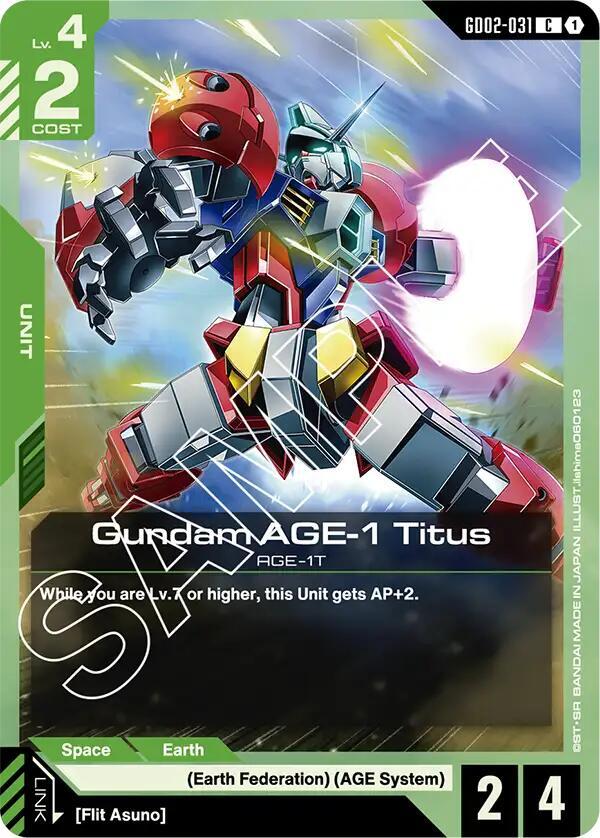 Gundam AGE 1 Titus - Dual Impact - GD02-031 - NM