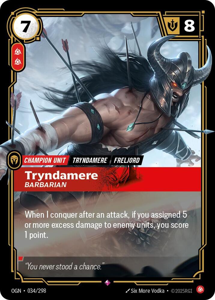 Tryndamere, Barbarian - Origins - 034/298 - Foil - NM