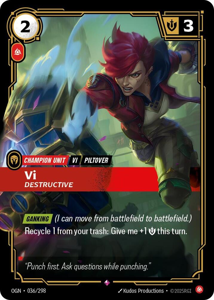 Vi, Destructive - Origins - 036/298 - Foil - NM