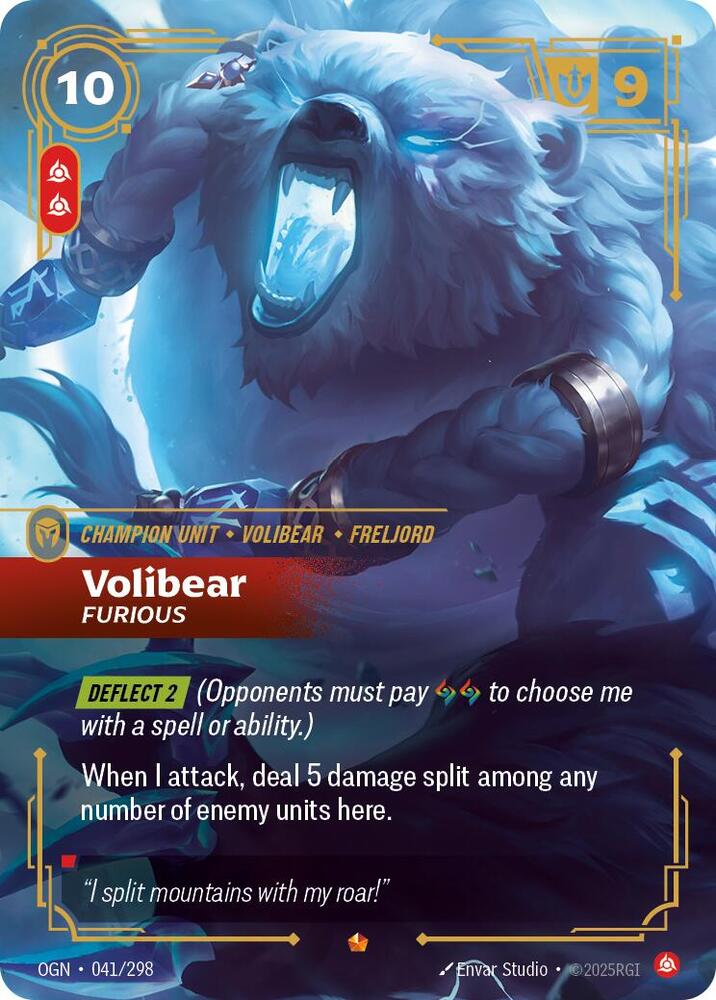 Volibear, Furious - Origins - 041/298 - Foil - NM