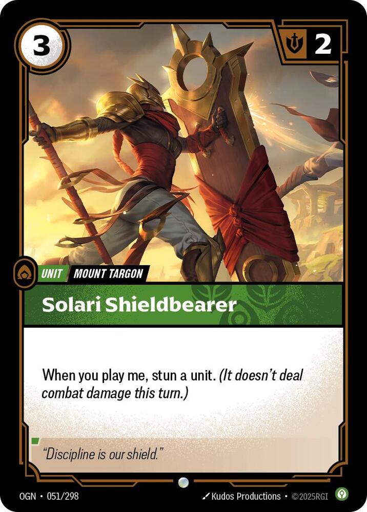 Solari Shieldbearer - Origins - 051/298 - Foil - NM