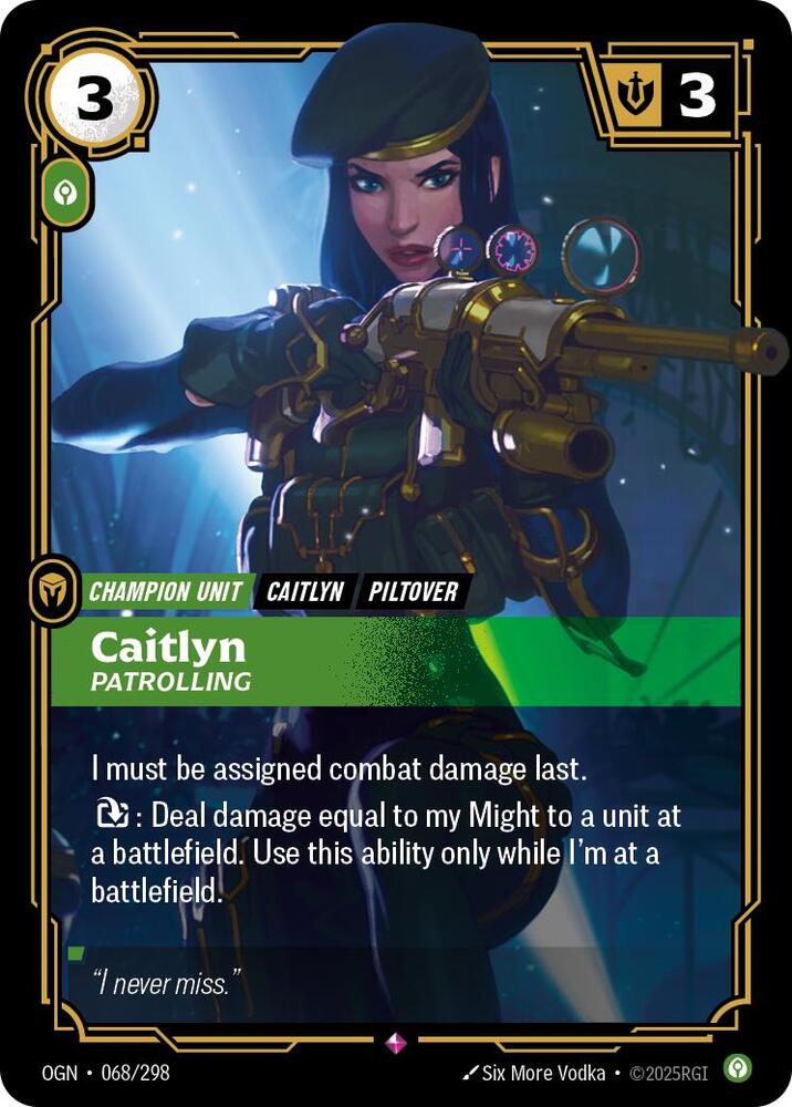 Caitlyn, Patrolling - Origins - 068/298 - Foil - NM