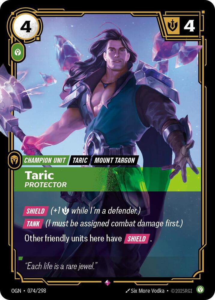 Taric, Protector - Origins - 074/298 - Foil - NM