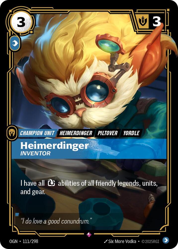 Heimerdinger, Inventor - Origins - 111/298 - Foil - NM