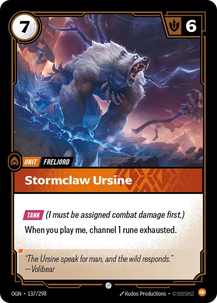 Stormclaw Ursine - Origins - 137/298 - Foil - NM