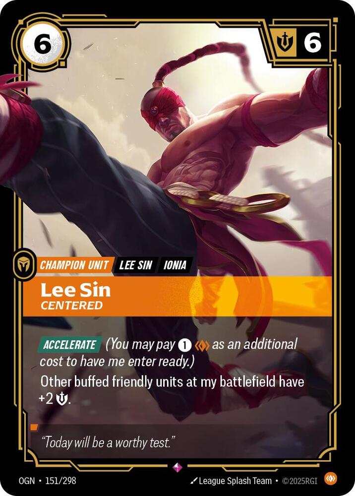 Lee Sin, Centered - Origins - 151/298 - Foil - NM