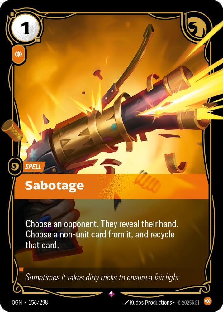 Sabotage - Origins - 156/298 - Foil - NM