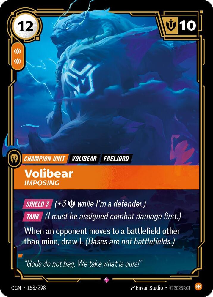Volibear, Imposing - Origins - 158/298 - Foil - NM