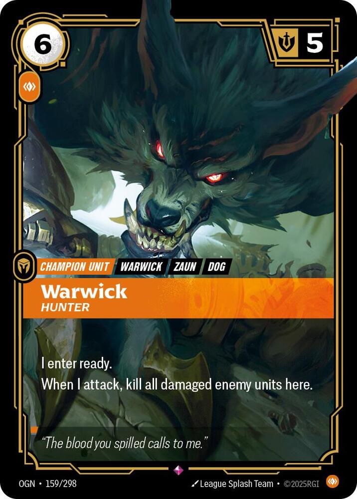 Warwick, Hunter - Origins - 159/298 - Foil - NM