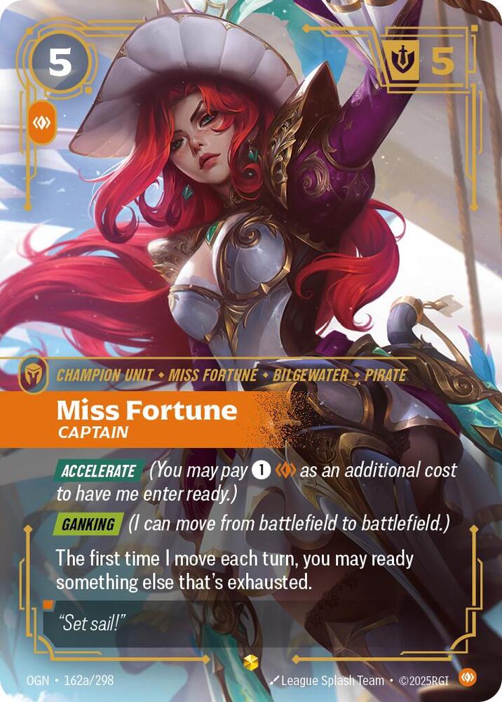 Miss Fortune, Captain (Alternate Art) - Origins - 162a/298 - Foil - NM