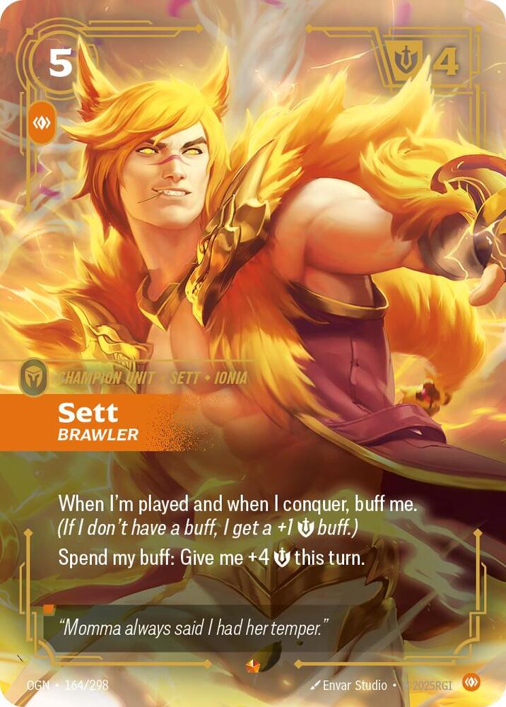 Sett, Brawler - Origins - 164/298 - Foil - NM