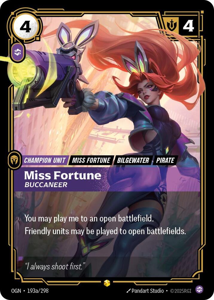 Miss Fortune, Buccaneer (Alternate Art) - Origins - 193a/298 - Foil - NM