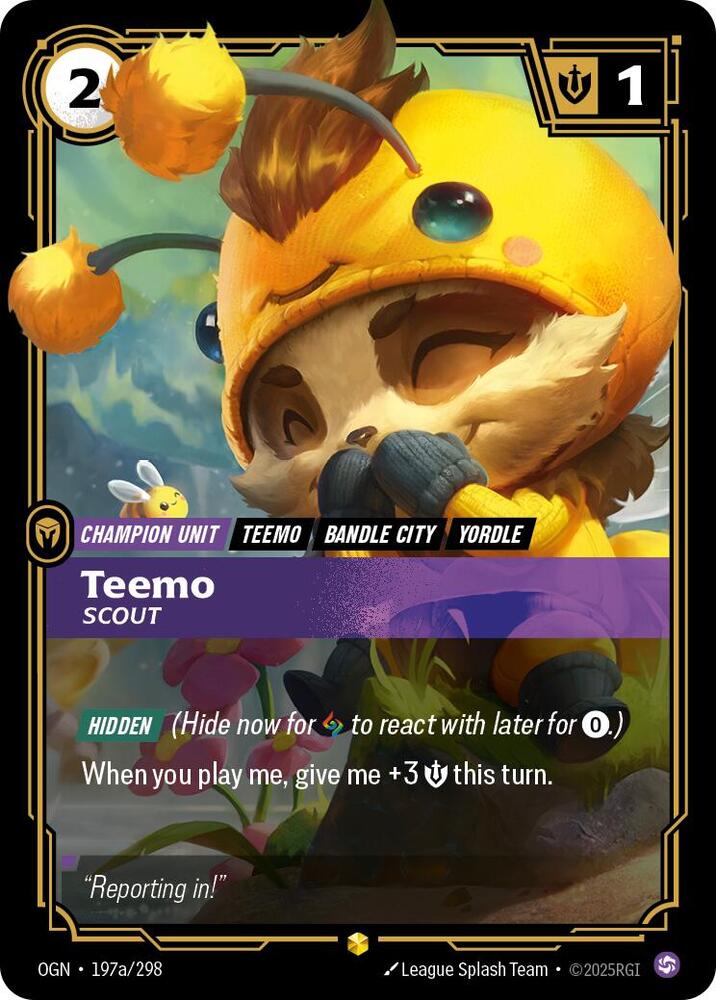Teemo, Scout (Alternate Art) - Origins - 197a/298 - Foil - NM