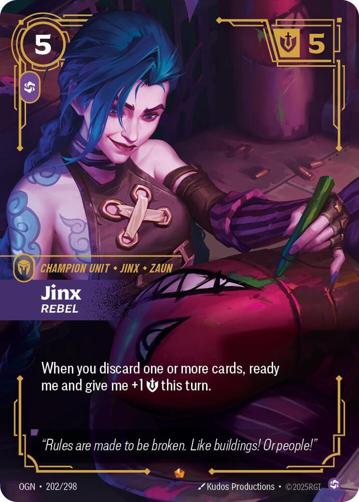 Jinx, Rebel - Origins - 202/298 - Foil - NM
