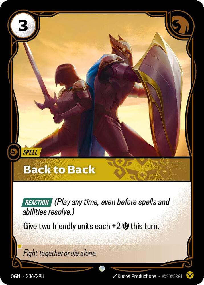 Back to Back - Origins - 206/298 - Foil - NM