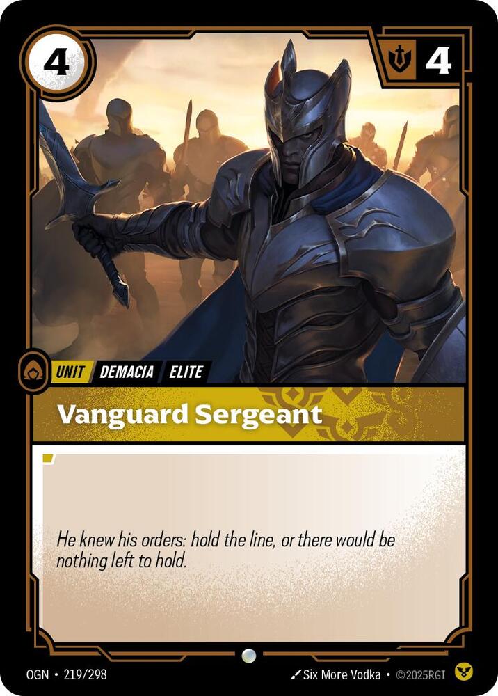 Vanguard Sergeant - Origins - 219/298 - - NM