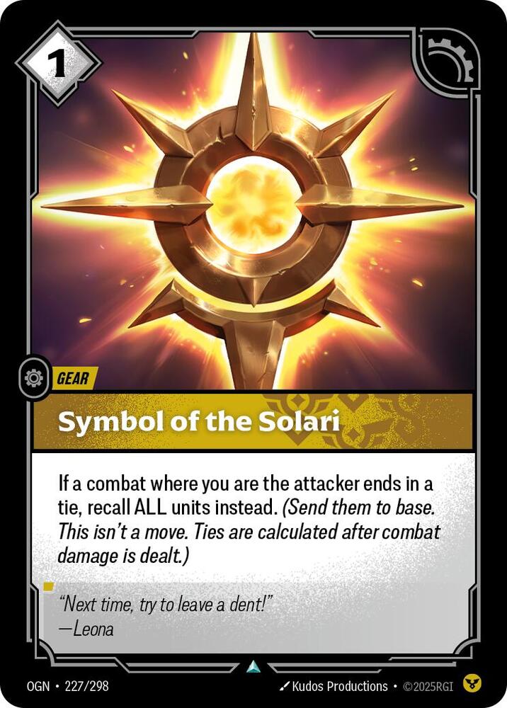Symbol of the Solari - Origins - 227/298 - - NM