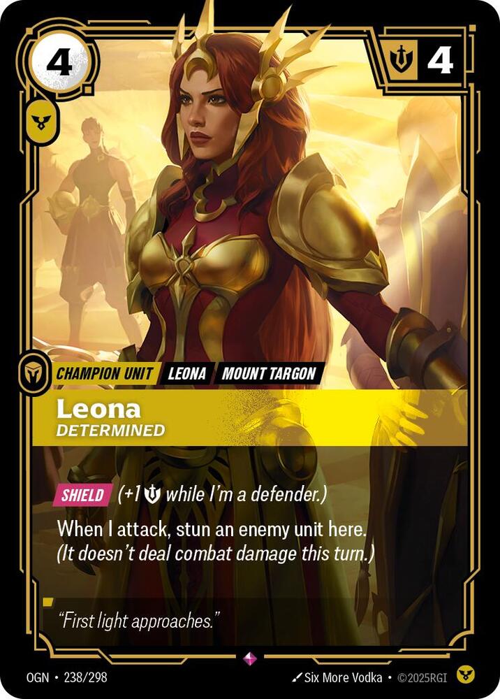 Leona, Determined - Origins - 238/298 - Foil - NM
