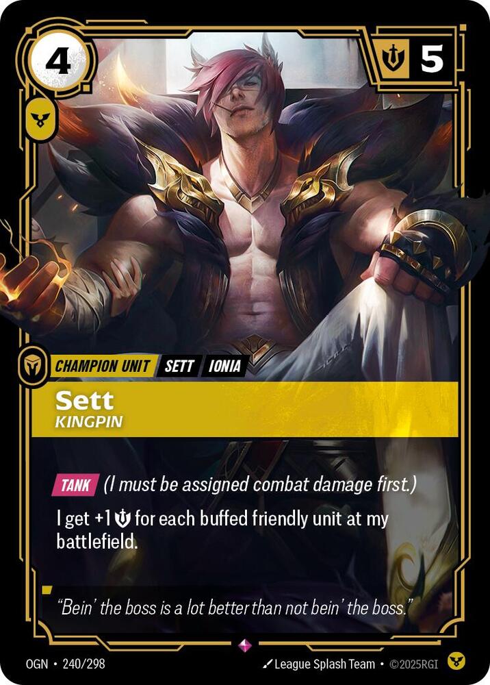 Sett, Kingpin - Origins - 240/298 - Foil - NM