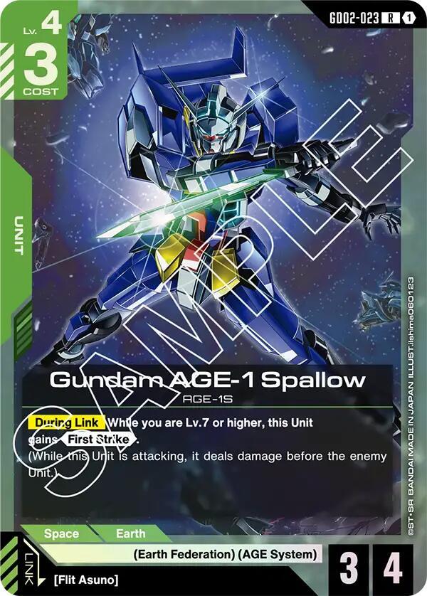 Gundam AGE 1 Spallow - Dual Impact - GD02-023 - Holo - NM