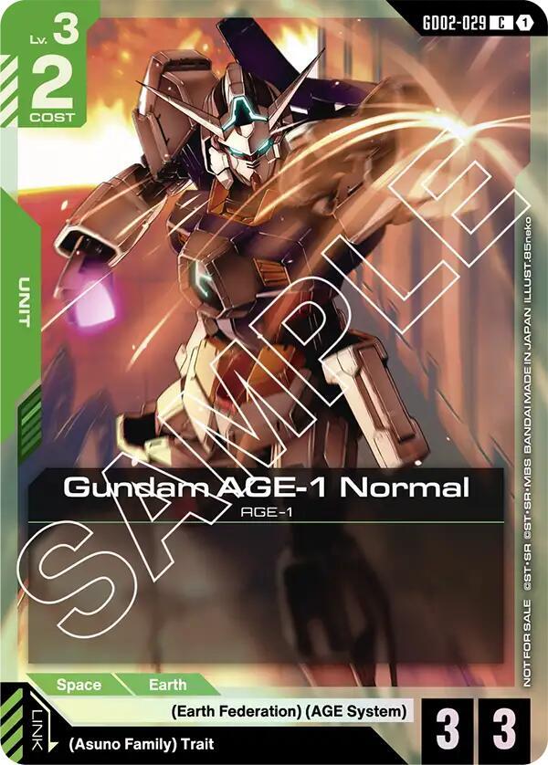 Gundam AGE 1 Normal Store Tournament Participant Pack 02 - Gundam Promotional Cards - GD02-029 - Holo - NM