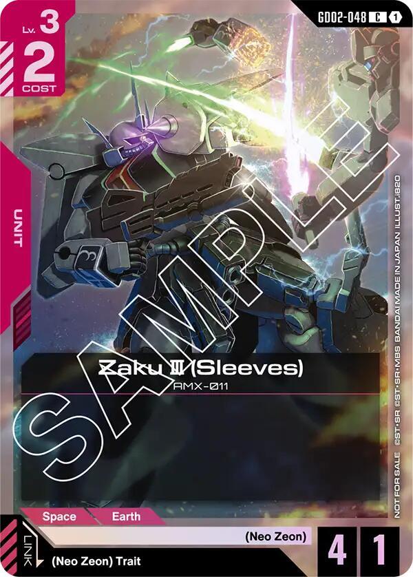 Zaku III Sleeves Store Tournament Participant Pack 02 - Gundam Promotional Cards - GD02-048 - Holo - NM