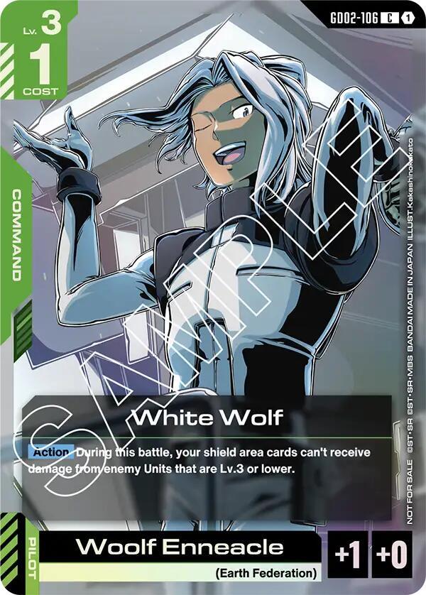 White Wolf Store Tournament Participant Pack 02 - Gundam Promotional Cards - GD02-106 - Holo - NM