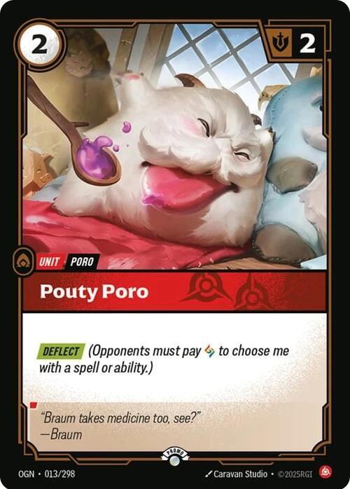 Pouty Poro - Riftbound Organized Play Promotional Cards - 013/298 - Foil - NM