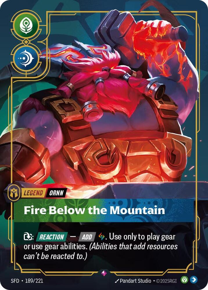 Ornn, Fire Below the Mountain - Spiritforged - 189/221 - Foil - NM
