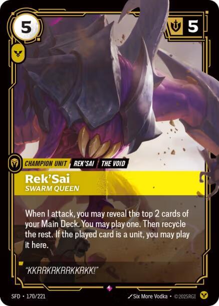 Rek'Sai, Swarm Queen - Spiritforged - 170/221 - Foil - NM