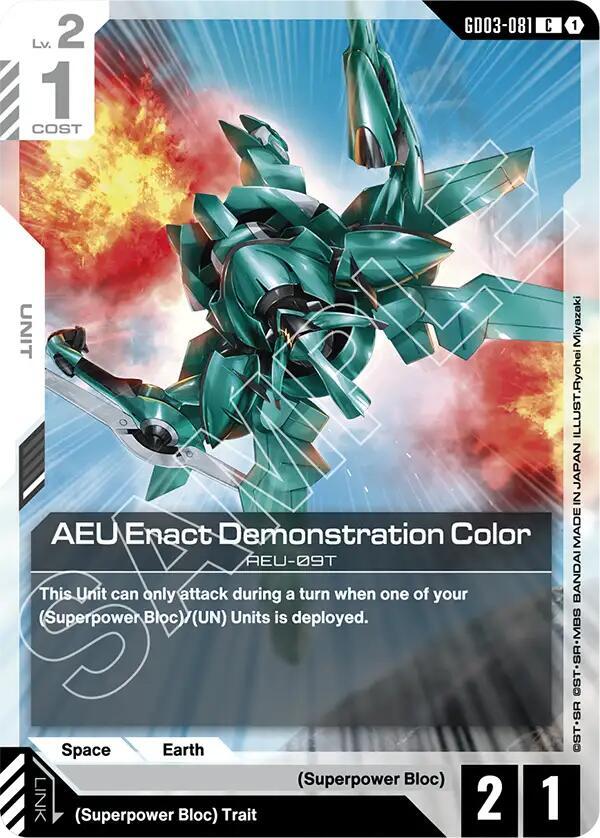 AEU Enact Demonstration Color - Steel Requiem - GD03-081 - NM